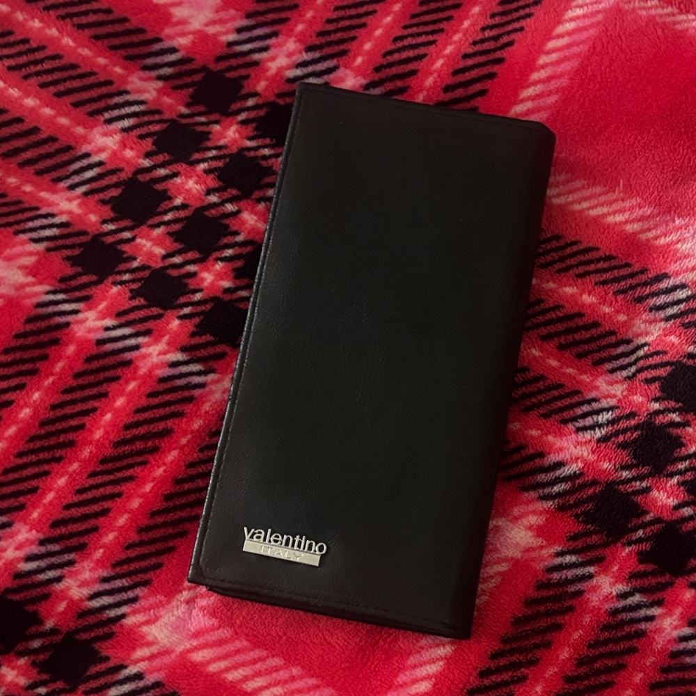 Valentino Black Leather Card Holder